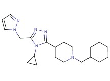 1-(cyclohexylmethyl)-4-[4-cyclopropyl-5-(1H-pyrazol-1-ylmethyl)-4H-1,2,4-triazol-3-yl]piperidine