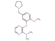 3-[2-methoxy-5-(pyrrolidin-1-ylmethyl)phenoxy]-N,N-dimethylpyrazin-2-amine