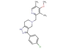 3-(4-chlorophenyl)-5-[(4-methoxy-3,5-dimethylpyridin-2-yl)methyl]-4,5,6,7-tetrahydro-1H-pyrazolo[4,3-c]pyridine