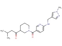 3-methyl-1-{1-[(6-{[(1-methyl-1H-pyrazol-4-yl)methyl]amino}pyridin-3-yl)carbonyl]piperidin-3-yl}butan-1-one