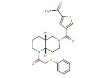 1-(4-{[(4aR*,8aS*)-1-[(phenylthio)acetyl]octahydro-1,6-naphthyridin-6(2H)-yl]carbonyl}-2-thienyl)ethanone