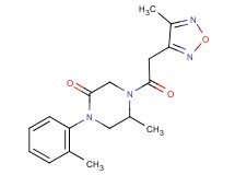 5-methyl-4-[(4-methyl-1,2,5-oxadiazol-3-yl)acetyl]-1-(2-methylphenyl)-2-piperazinone