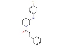 N-(4-fluorophenyl)-1-(3-phenylpropanoyl)-3-piperidinamine