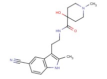 N-[2-(5-cyano-2-methyl-1H-indol-3-yl)ethyl]-4-hydroxy-1-methylpiperidine-4-carboxamide