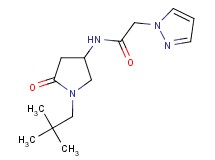 N-[1-(2,2-dimethylpropyl)-5-oxo-3-pyrrolidinyl]-2-(1H-pyrazol-1-yl)acetamide
