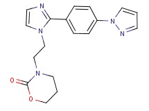 3-(2-{2-[4-(1H-pyrazol-1-yl)phenyl]-1H-imidazol-1-yl}ethyl)-1,3-oxazinan-2-one
