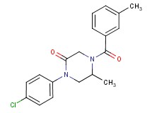 1-(4-chlorophenyl)-5-methyl-4-(3-methylbenzoyl)-2-piperazinone