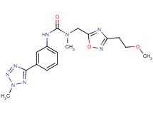 N-{[3-(2-methoxyethyl)-1,2,4-oxadiazol-5-yl]methyl}-N-methyl-N'-[3-(2-methyl-2H-tetrazol-5-yl)phenyl]urea