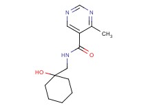N-[(1-hydroxycyclohexyl)methyl]-4-methylpyrimidine-5-carboxamide