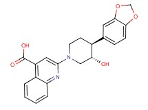 2-[(3S*,4S*)-4-(1,3-benzodioxol-5-yl)-3-hydroxypiperidin-1-yl]quinoline-4-carboxylic acid