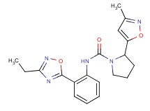 N-[2-(3-ethyl-1,2,4-oxadiazol-5-yl)phenyl]-2-(3-methylisoxazol-5-yl)pyrrolidine-1-carboxamide