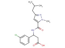 3-(3-chlorophenyl)-3-{[(3-isobutyl-1-methyl-1H-pyrazol-5-yl)carbonyl]amino}propanoic acid