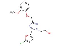 2-{5-(5-chloro-2-furyl)-3-[(2-methoxyphenoxy)methyl]-1H-1,2,4-triazol-1-yl}ethanol