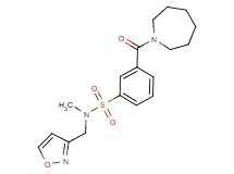 3-(azepan-1-ylcarbonyl)-N-(isoxazol-3-ylmethyl)-N-methylbenzenesulfonamide