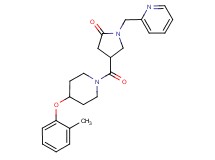 4-{[4-(2-methylphenoxy)-1-piperidinyl]carbonyl}-1-(2-pyridinylmethyl)-2-pyrrolidinone