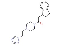 1-(2,3-dihydro-1H-inden-1-ylacetyl)-4-[2-(1H-1,2,4-triazol-1-yl)ethyl]piperazine