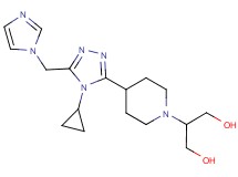 2-{4-[4-cyclopropyl-5-(1H-imidazol-1-ylmethyl)-4H-1,2,4-triazol-3-yl]piperidin-1-yl}propane-1,3-diol