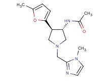 N-{(3S*,4R*)-4-(5-methyl-2-furyl)-1-[(1-methyl-1H-imidazol-2-yl)methyl]-3-pyrrolidinyl}acetamide
