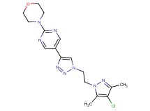 4-(5-{1-[2-(4-chloro-3,5-dimethyl-1H-pyrazol-1-yl)ethyl]-1H-1,2,3-triazol-4-yl}pyrimidin-2-yl)morpholine