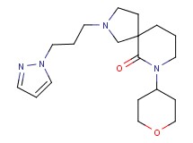 2-[3-(1H-pyrazol-1-yl)propyl]-7-(tetrahydro-2H-pyran-4-yl)-2,7-diazaspiro[4.5]decan-6-one