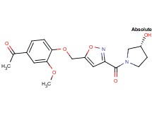 1-{4-[(3-{[(3R)-3-hydroxypyrrolidin-1-yl]carbonyl}isoxazol-5-yl)methoxy]-3-methoxyphenyl}ethanone