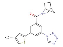 2-[3-(4-methyl-2-thienyl)-5-(1H-tetrazol-1-yl)benzoyl]-2-azabicyclo[2.2.1]heptane