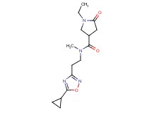 N-[2-(5-cyclopropyl-1,2,4-oxadiazol-3-yl)ethyl]-1-ethyl-N-methyl-5-oxo-3-pyrrolidinecarboxamide