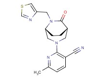 6-methyl-2-[(1S*,5R*)-7-oxo-6-(1,3-thiazol-4-ylmethyl)-3,6-diazabicyclo[3.2.2]non-3-yl]nicotinonitrile
