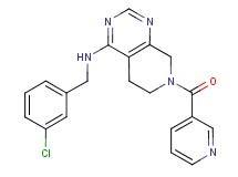 N-(3-chlorobenzyl)-7-(3-pyridinylcarbonyl)-5,6,7,8-tetrahydropyrido[3,4-d]pyrimidin-4-amine