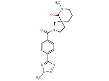 7-methyl-2-[4-(2-methyl-2H-tetrazol-5-yl)benzoyl]-2,7-diazaspiro[4.5]decan-6-one