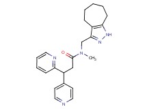 N-(1,4,5,6,7,8-hexahydrocyclohepta[c]pyrazol-3-ylmethyl)-N-methyl-3-pyridin-2-yl-3-pyridin-4-ylpropanamide
