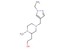 2-{4-[(1-ethyl-1H-pyrazol-4-yl)methyl]-1-methyl-2-piperazinyl}ethanol trifluoroacetate (salt)