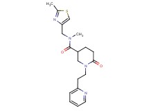 N-methyl-N-[(2-methyl-1,3-thiazol-4-yl)methyl]-6-oxo-1-[2-(2-pyridinyl)ethyl]-3-piperidinecarboxamide