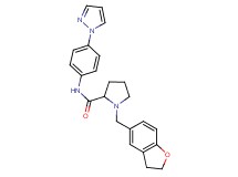 1-(2,3-dihydro-1-benzofuran-5-ylmethyl)-N-[4-(1H-pyrazol-1-yl)phenyl]prolinamide