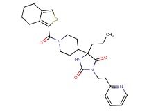 5-propyl-3-[2-(2-pyridinyl)ethyl]-5-[1-(4,5,6,7-tetrahydro-2-benzothien-1-ylcarbonyl)-4-piperidinyl]-2,4-imidazolidinedione