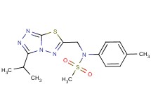 N-[(3-isopropyl[1,2,4]triazolo[3,4-b][1,3,4]thiadiazol-6-yl)methyl]-N-(4-methylphenyl)methanesulfonamide