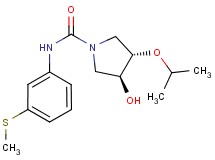 (3S*,4S*)-3-hydroxy-4-isopropoxy-N-[3-(methylthio)phenyl]pyrrolidine-1-carboxamide