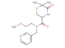 N-(2-methoxyethyl)-6,6-dimethyl-5-oxo-N-(pyridin-3-ylmethyl)thiomorpholine-3-carboxamide