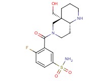 4-fluoro-3-{[(4aS*,8aR*)-4a-(hydroxymethyl)octahydro-1,6-naphthyridin-6(2H)-yl]carbonyl}benzenesulfonamide