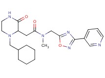 2-[1-(cyclohexylmethyl)-3-oxo-2-piperazinyl]-N-methyl-N-{[3-(3-pyridinyl)-1,2,4-oxadiazol-5-yl]methyl}acetamide