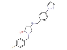 1-(4-fluorobenzyl)-4-{[4-(1H-pyrazol-1-yl)benzyl]amino}-2-pyrrolidinone