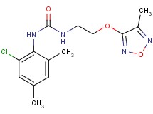 N-(2-chloro-4,6-dimethylphenyl)-N'-{2-[(4-methyl-1,2,5-oxadiazol-3-yl)oxy]ethyl}urea