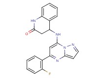 4-{[5-(2-fluorophenyl)pyrazolo[1,5-a]pyrimidin-7-yl]amino}-3,4-dihydroquinolin-2(1H)-one