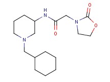 N-[1-(cyclohexylmethyl)-3-piperidinyl]-2-(2-oxo-1,3-oxazolidin-3-yl)acetamide