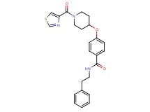 N-(2-phenylethyl)-4-{[1-(1,3-thiazol-4-ylcarbonyl)-4-piperidinyl]oxy}benzamide