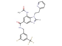 7-(acetylamino)-N-[3-fluoro-5-(trifluoromethyl)benzyl]-1-[2-(2-pyridinyl)ethyl]-1H-benzimidazole-5-carboxamide