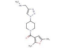 ({1-[1-(2,5-dimethyl-3-furoyl)-4-piperidinyl]-1H-1,2,3-triazol-4-yl}methyl)methylamine