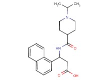 3-{[(1-isopropyl-4-piperidinyl)carbonyl]amino}-3-(1-naphthyl)propanoic acid