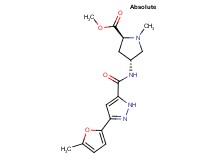 methyl (2S,4R)-1-methyl-4-({[3-(5-methyl-2-furyl)-1H-pyrazol-5-yl]carbonyl}amino)pyrrolidine-2-carboxylate
