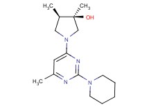 (3R*,4R*)-3,4-dimethyl-1-[6-methyl-2-(1-piperidinyl)-4-pyrimidinyl]-3-pyrrolidinol